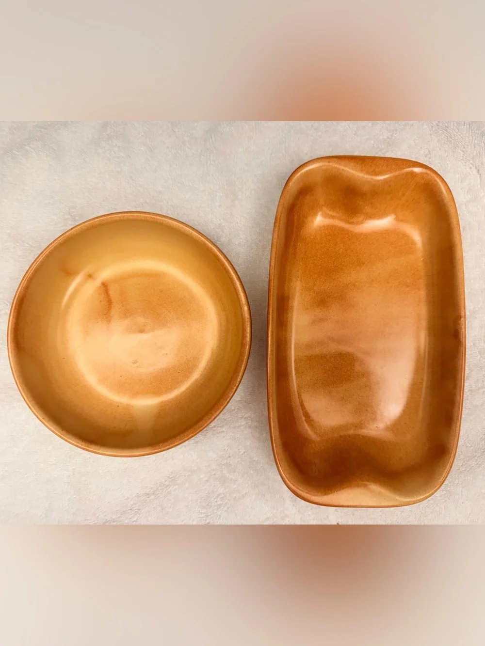 Vintage La Solana California Pottery Serving Plate + Bowl Set